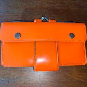 Vintage Women's Wallet Orange Vinyl